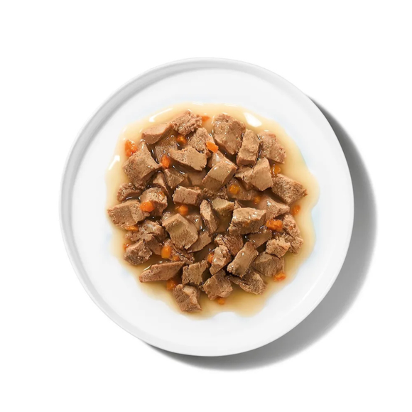 Merrick Purrfect Bistro Premium Canned Adult Wet Cat Food Stewed Chicken Beef & Carrot Recipe in Rich Gravy (3 oz x 24