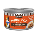 Merrick Purrfect Bistro Premium Canned Adult Wet Cat Food Stewed Chicken Beef & Carrot Recipe in Rich Gravy (3 oz x 24