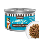 Merrick Purrfect Bistro Premium Canned Adult Wet Cat Food Wild-Caught Cod Spinach & Wild Rice Recipe Grilled in Sauce