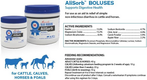 Merrick’s Blue Ribbon AliSorb Anti-Diarrheal Bolus for Calves & Foals (50 boluses) - Livestock Supplements 2