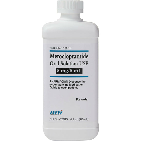 Metoclopramide Syrup (5mg/mL) 16 oz (Manufacturer may vary)