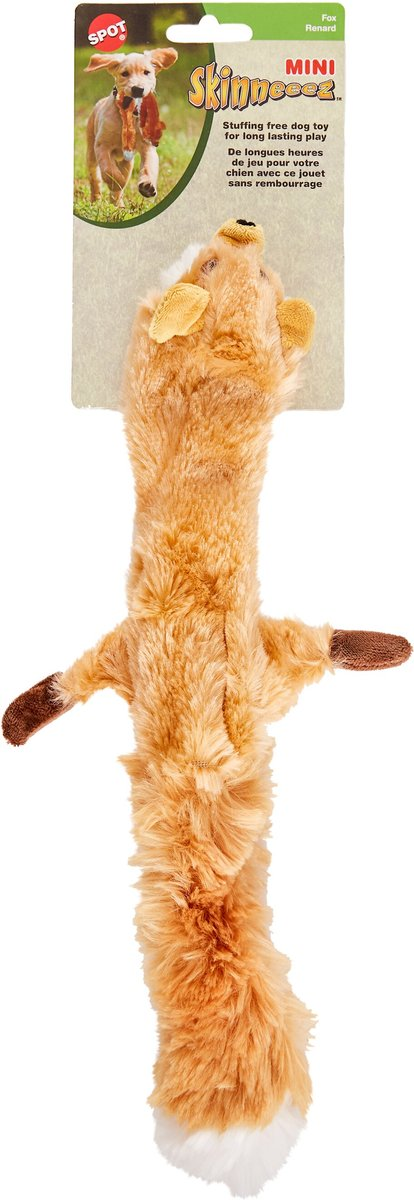 Ethical Pet Skinneeez Forest Series Stuffing-Free Plush Fox Toy for Dogs