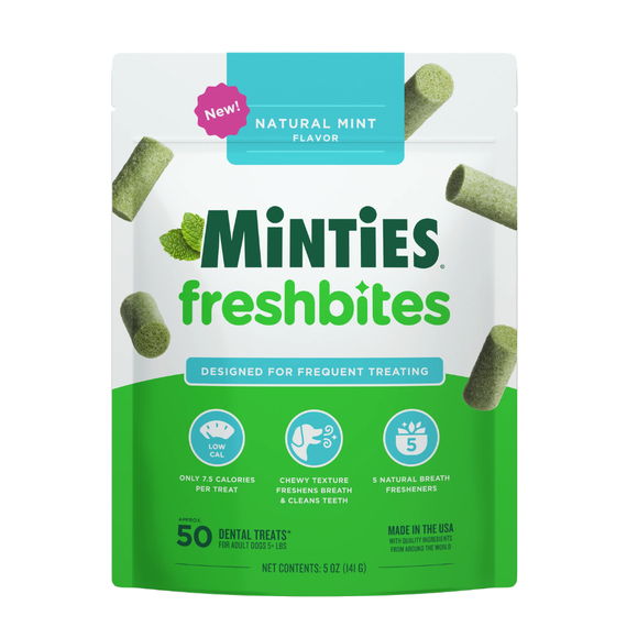 Minties FreshBites Soft & Chewy Dog Dental Treats - 50 Count - Dog Treats 1