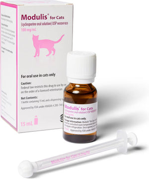 Modulis (Cyclosporine) Oral Solution for Dogs & Cats - 15-ml / Cats - Pet Medicine 9