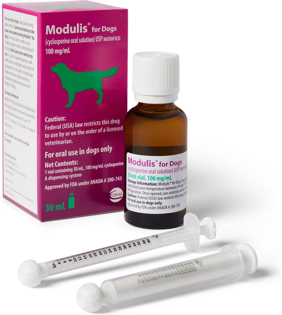 Modulis (Cyclosporine) Oral Solution for Dogs & Cats - 30-ml / Dogs - Pet Medicine 2