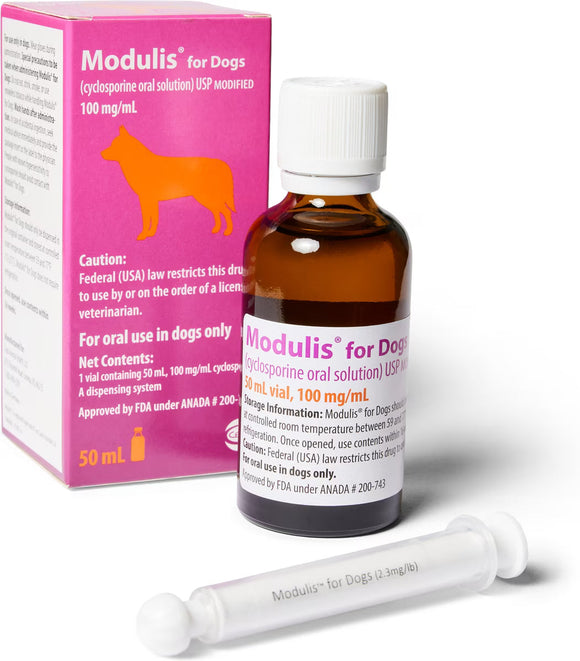 Modulis (Cyclosporine) Oral Solution for Dogs & Cats - 50-ml / Dogs - Pet Medicine 3