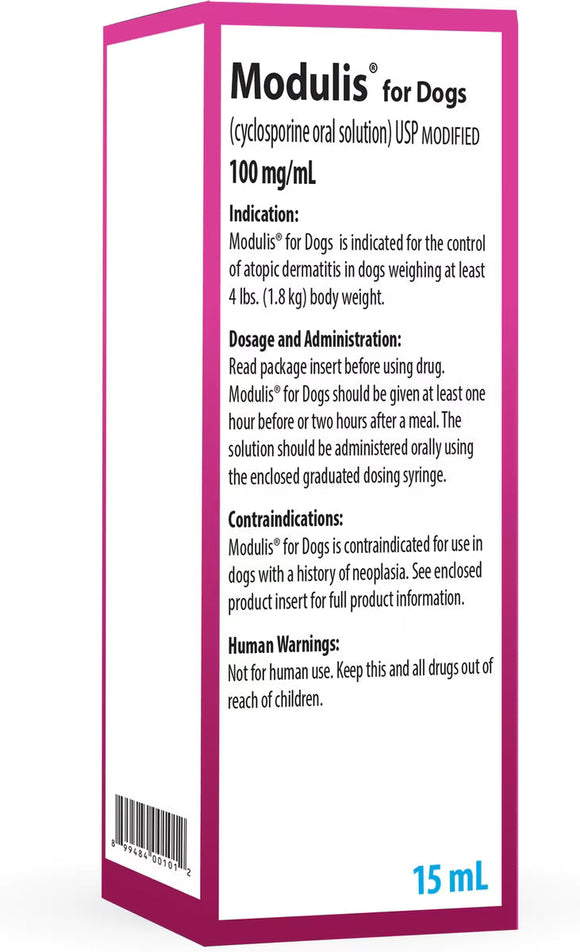 Modulis (Cyclosporine) Oral Solution for Dogs & Cats - Pet Medicine 5