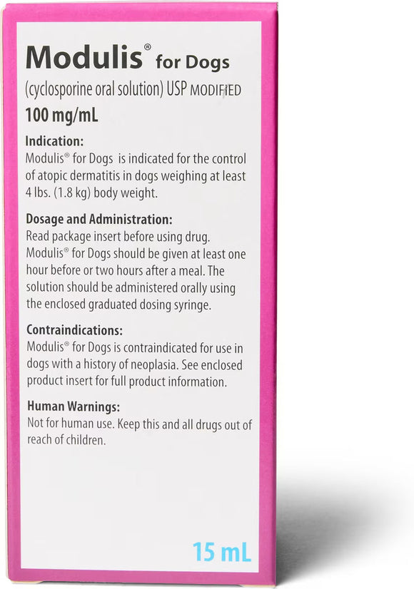 Modulis (Cyclosporine) Oral Solution for Dogs & Cats - Pet Medicine 7