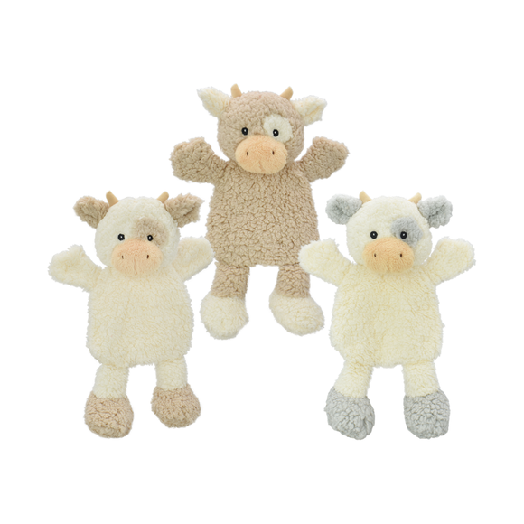 MultiPet Crinkle Cow Flattie Plush Dog Toy Assorted Colors 15’’ - Dog Toy 1