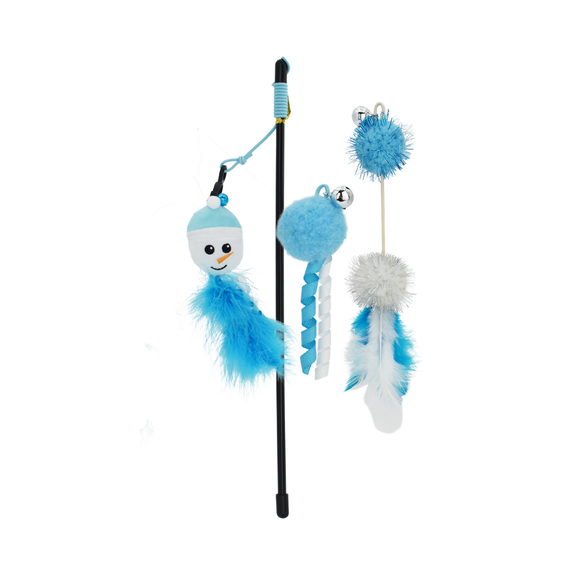 Multipet Holiday Cat Teaser Toy Assorted Colors 1 count - Dog Toy 4