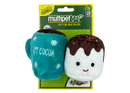 Multipet Hot Cocoa with Marshmallow Plush Dog Toys Assorted Colors, 2-pk