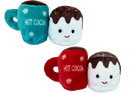 Multipet Hot Cocoa with Marshmallow Plush Dog Toys Assorted Colors