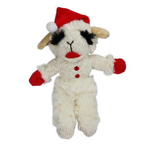 Multipet Lamb Chop Standing with Santa Hat - Dog Plush Toy - Dog Toys 1
