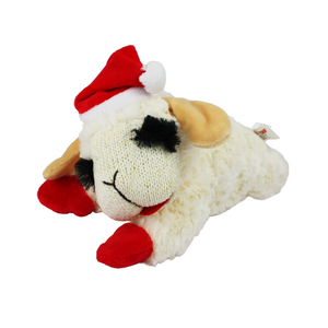 MultiPet Lamb Chop w Santa Hat Plush Dog Toy 6’’ - Dog Toy 2