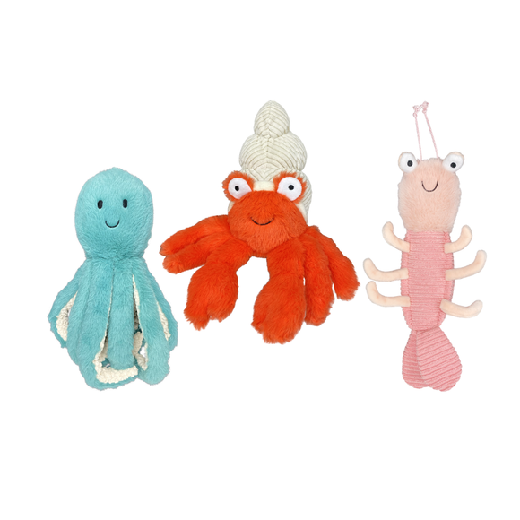 MultiPet Margaritaville Coral Reefers Assorted Animals One Toy - Dog Toy 1