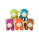 MultiPet Minipet Highland Cow Latex Dog Toy Assorted Colors - 7 Inch - Dog Toy 2