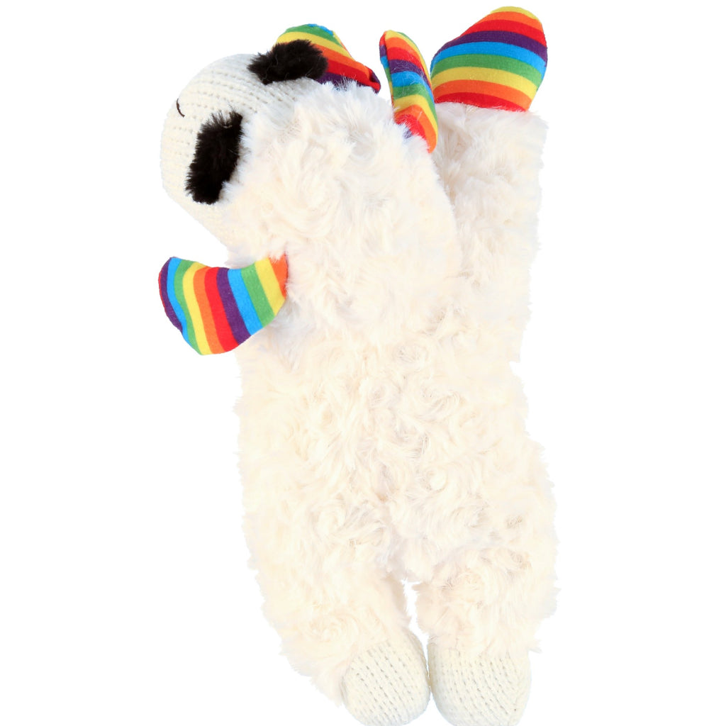 Multipet Rainbow Lamb Chop Plush Dog Toy – Squeaky Toy for Dogs