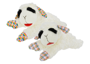 Multipet Rainbow Lamb Chop Plush Dog Toy 10.5’’ - Plush Dog Toys 1