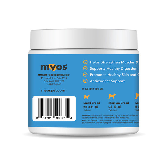 MYOS Muscle and Mobility Collagen Chews for Dogs 180g (60 chews) - Dog Supplements & Vitamins 2