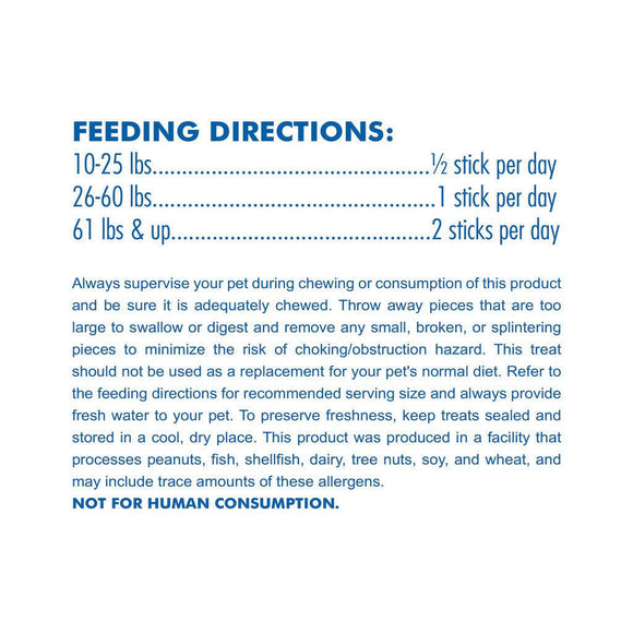 N-Bone FLOSSta Dual Action Chicken Flavor Dental Dog Chews feeding directions