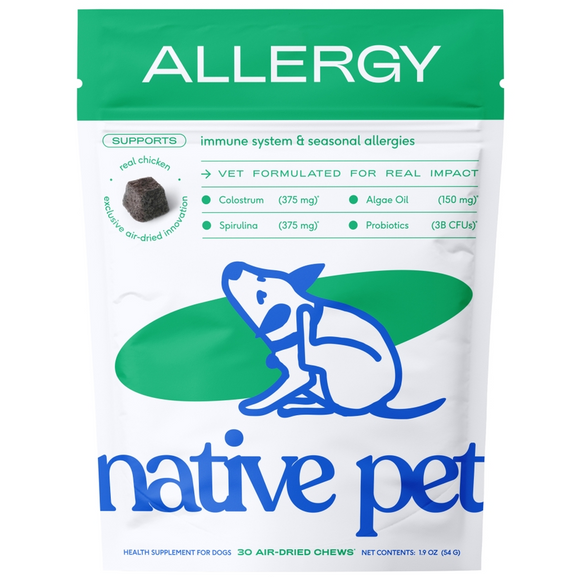 Native Pet Allergy Seasonal Skin Allergies Supplement for Dogs - 30 ct - Dog Immune & Allergy Supplements 1