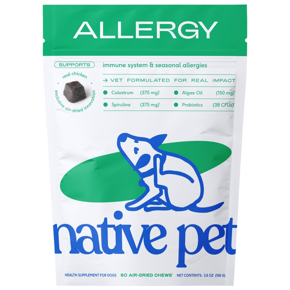 Native Pet Allergy Seasonal Skin Allergies Supplement for Dogs - 60 ct - Dog Immune & Allergy Supplements 8