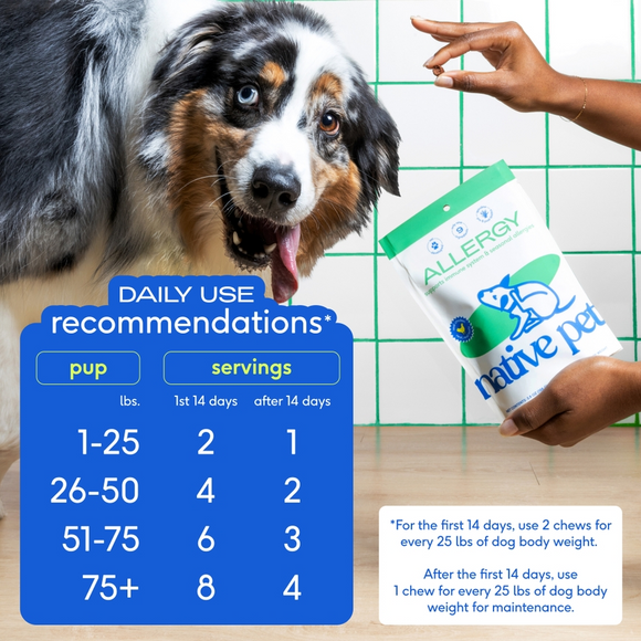 Native Pet Allergy Seasonal Skin Allergies Supplement for Dogs - Dog Immune & Allergy Supplements 5