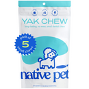 Native Pet Gluten & Lactose-Free Yak Flavored Dental Chews for Dogs - Small (5 ct) - Dog Dental Chews & Treats 1