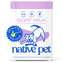 Native Pet Goat Milk Powder Recovery & Energy Support For Active Dogs - 7 oz - Dog Digestive & Probiotics Supplements 1