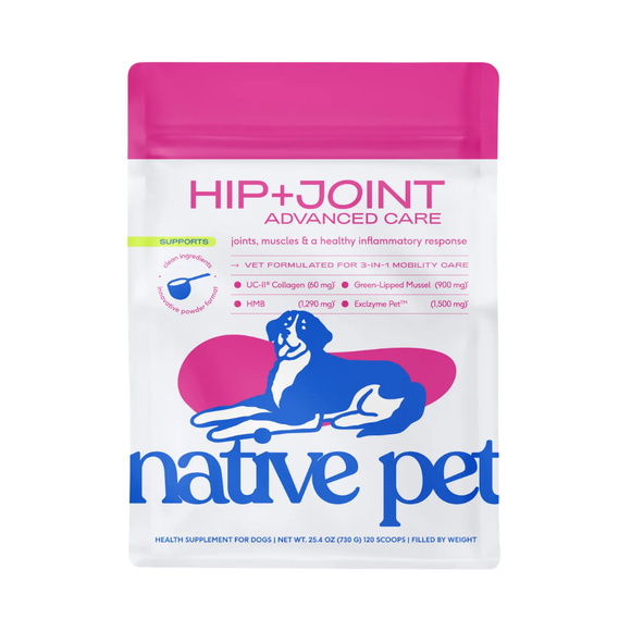 Native Pet Hip & Joint Advanced Care for Dogs - 120 Scoops - Dog Joint & Hip Supplements 10