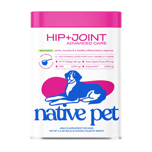 Native Pet Hip & Joint Advanced Care for Dogs - 30 Scoops - Dog Joint & Hip Supplements 1
