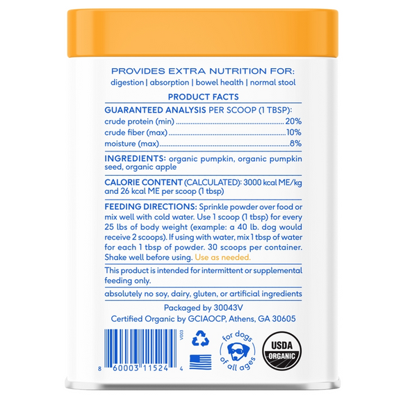 Native Pet Organic Pumpkin Fiber Supplement for Dogs - Dog Digestive & Probiotics Supplements 6