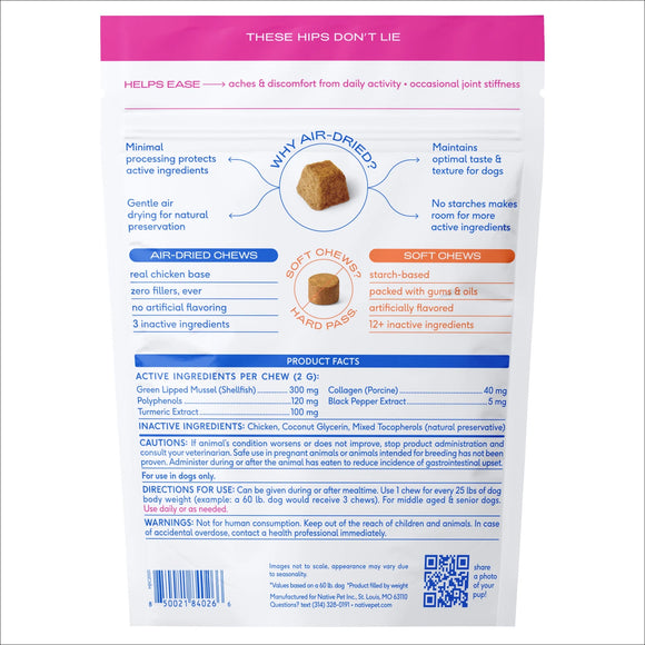 Native Pet Relief Joint Support Chicken Chews For Dogs - Dog Joint & Hip Supplements 13