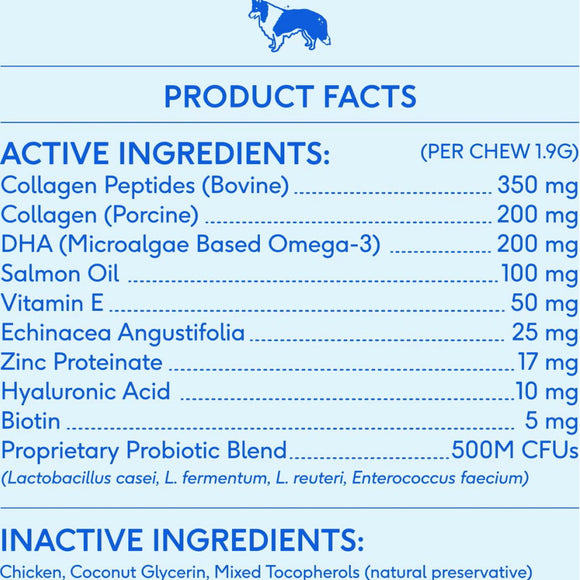 Native Pet Skin + Coat Healthy Skin Chews for Dogs
