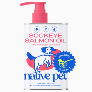 Native Pet Wild-Caught Alaskan Sockeye Salmon Oil for Dogs (8 oz) - Immune Support 1