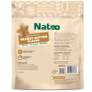 Nateo peanut butter flavored dog biscuit package on a white background