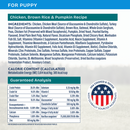 Natural Balance Health Protection Puppy Dry Dog Food, Chicken, Brown Rice & Pumpkin Recipe