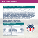 Natural Balance Health Protection Small Breed Dry Dog Food, Chicken, Brown Rice & Pumpkin Recipe