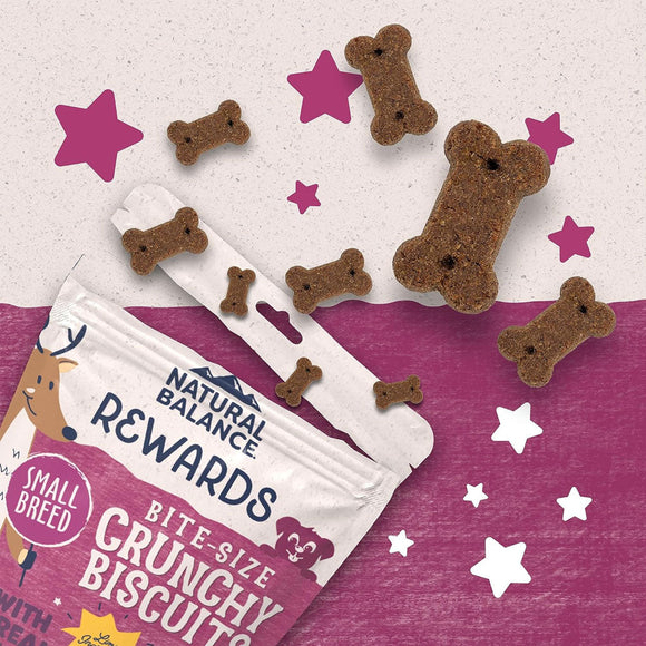 Natural Balance Pet Foods Rewards Bite-Size Crunchy Biscuits Small Breed Dog Treats Venison 8-oz - Dog Treats 4