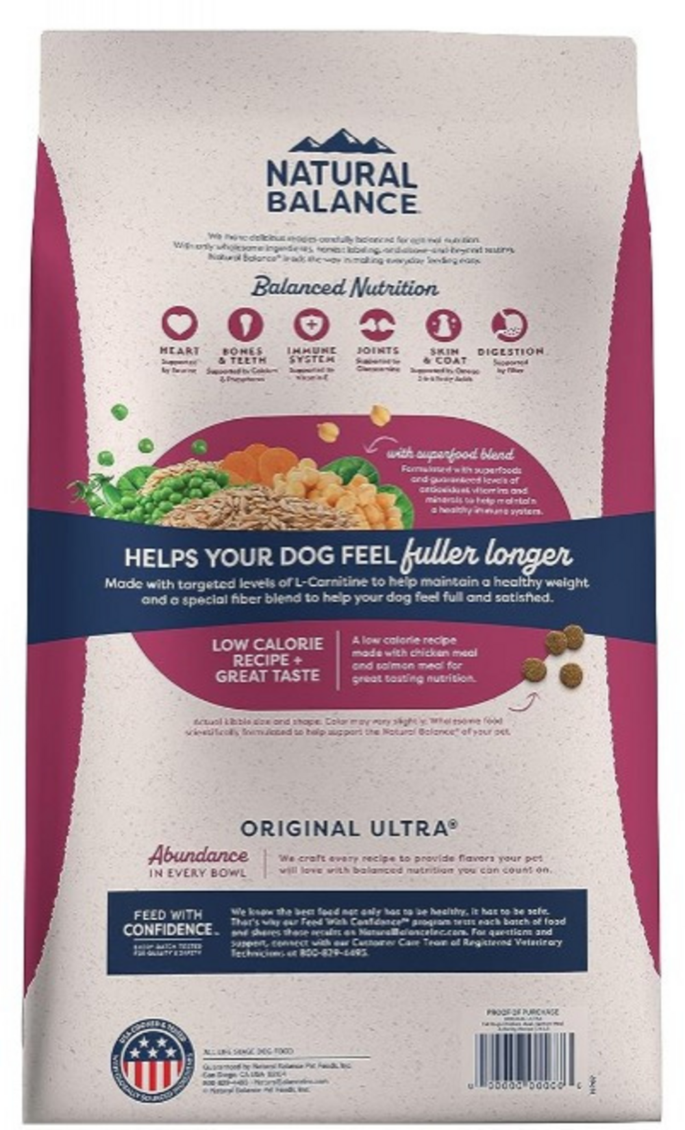 Natural Balance Ultra Fat Dog Low Cal Chicken & Salmon Dry