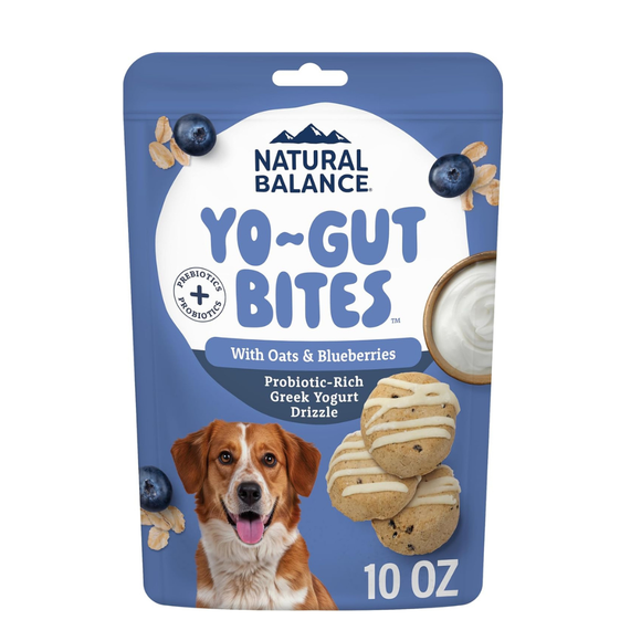 Natural Balance Yo-Gut Bites Crunchy Dogs Treats - Oats, Blueberry & Greek Yogurt Drizzle / 10 oz - Dog Treats 11
