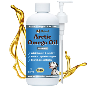 Natural Dog Company Arctic Krill Algal & Salmon Omega Oil for Dogs (16 oz) - Omega-3 Supplement 1