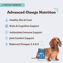 Natural Dog Company Arctic Krill Algal & Salmon Omega Oil for Dogs (16 oz) - Omega-3 Supplement 3