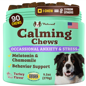 Natural Dog Company Calming Soft Chews for Dogs (90 Chews) - Dog Calming & Anxiety Supplements 1