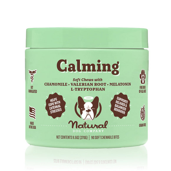 Natural Dog Company Calming Soft Chews for Dogs (90 Chews) - Dog Calming & Anxiety Supplements 1