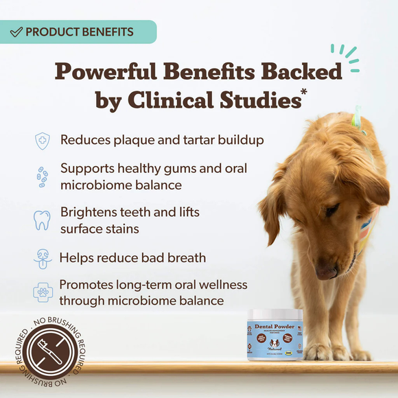 Natural Dog Company Dental Powder for Dogs (2.82 oz) - Dog Dental Care 4