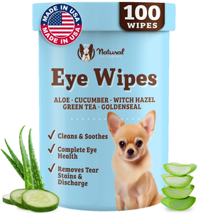 Natural Dog Company Eye Wipes for Dogs (90 wipes) - Dog Eye Cleaning Wipes 1