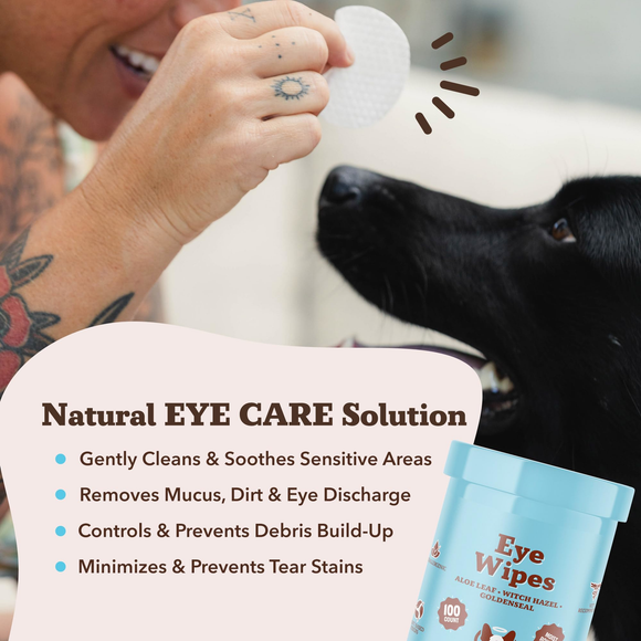 Natural Dog Company Eye Wipes for Dogs (90 wipes) - Dog Eye Cleaning Wipes 6