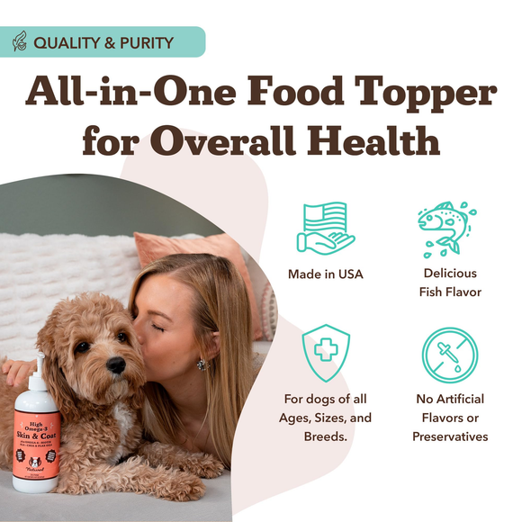 Natural Dog Company High Omega-3 Skin & Coat Oil (16 oz) - Dog Skin & Coat Supplements 6