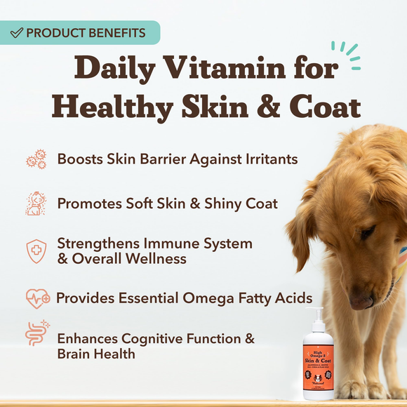 Natural Dog Company High Omega-3 Skin & Coat Oil (16 oz) - Dog Skin & Coat Supplements 4